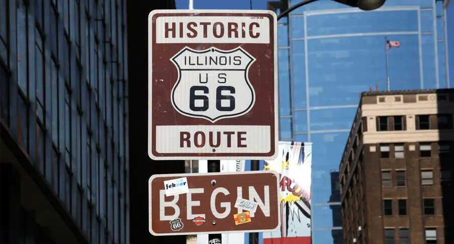 The beginning of Route 66 in Chicago